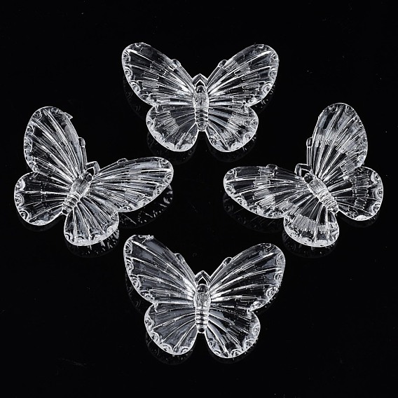 Transparent Acrylic Pendants, Butterfly