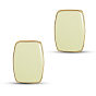 SHEGRACE Alloy Epoxy Resin Stud Earrings, with 925 Sterling Silver Pins, Rectangle