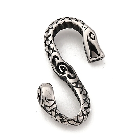 5 шт. тибетского стиля 304 застежки S-образные из нержавеющей стали, змея