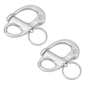 Unicraftale Fixed Bail Snap Shackle Stainless Steel Quick Release Fixed Spring Shackle, for Hardware Rigging Outdoors