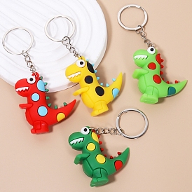 PVC Plastic Keychain, Cartoon Dinosaur