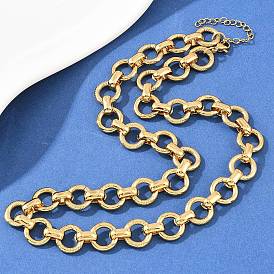 13мм 304 ожерелья из цепочек с кольцами из нержавеющей стали, ионное покрытие (ip)