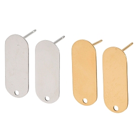 316 серьги-гвоздики из нержавеющей стали, ионное покрытие (ip)