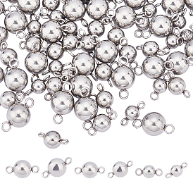 902Pcs 3 Style 304 Stainless Steel Links Connectors, Round