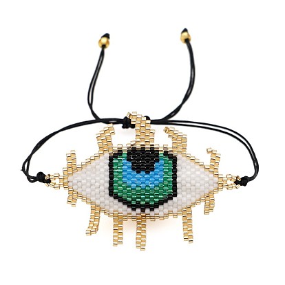 Boho Ethnic Rivet Beaded Multi-layer Devil Eye Women's Bracelet Set