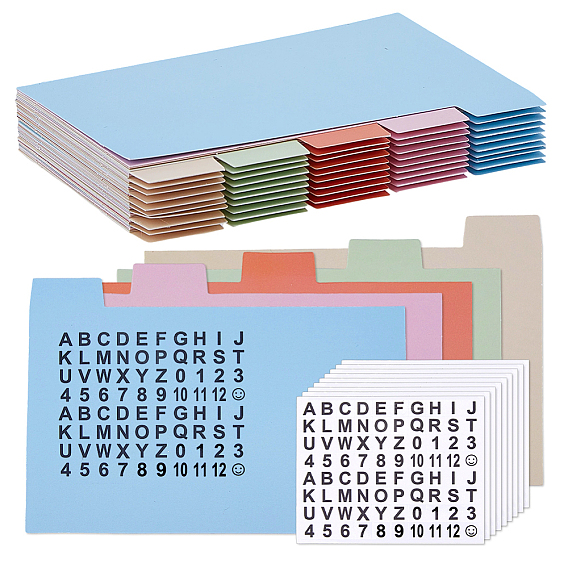 50 листы бумаги, цвет макарон, разделители для папок, Вкладка индексной страницы для планировщика, блокнота и переплетных листов, прямоугольные, с 20 листами самоклеящихся наклеек