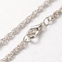Iron Rope Chain Necklace Making, with Alloy Lobster Claw Clasps and Iron End Chains, 29.1 inch