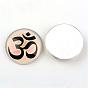 Yoga Theme Glass Cabochons, for DIY Projects, Half Round/Dome