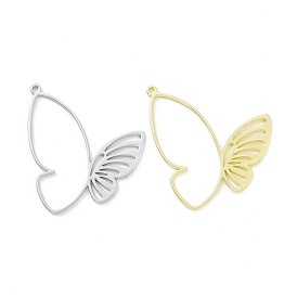 Rack Plating Alloy Pendants, Butterfly Charms