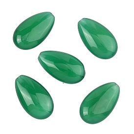 Натуральный зеленый оникс шарики агата, окрашенная и подогревом, половине просверлил, слеза