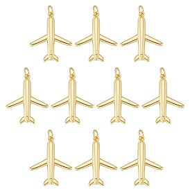 10подвески из латуни с гальваническим покрытием, самолет, с целью перехода в кольце, без кадмия и без свинца, долговечный