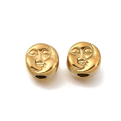 304 из нержавеющей стали бусы, ионное покрытие (ip), луна и солнце