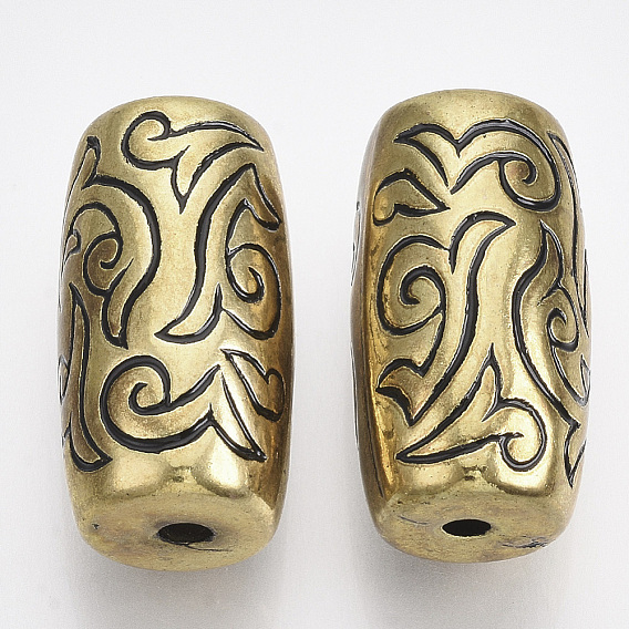 CCB пластиковые шарики, баррель резные цветок