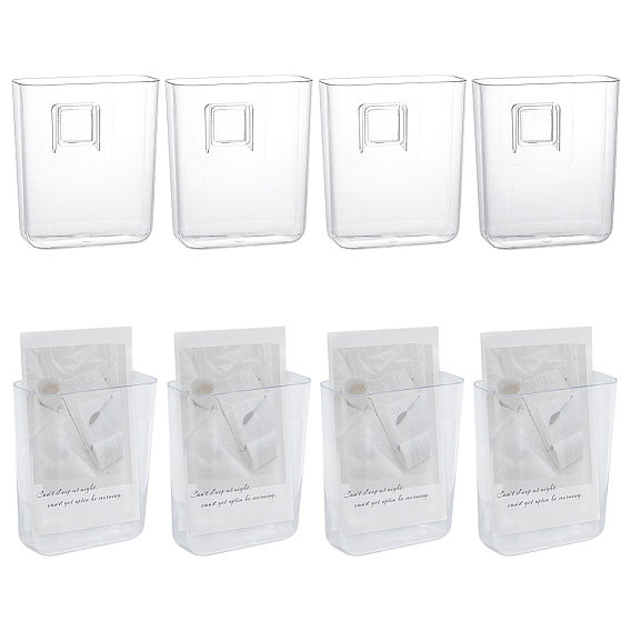 8шт. прозрачные настенные стенды из полистирольного пластика, плавающая настенная полка, с наклейками