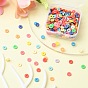 1 Strand Handmade Polymer Clay Beads Strand, with Glitter Sequin, Flat Round/Disc, Heishi Beads