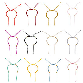 12Pcs 12 Colors Adjustable Polyester Cord Braided Bracelet Making, for Beads, DIY Jewelry Making