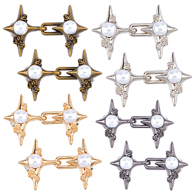 8 пары 4 цветные регулируемые булавки для джинсов из цинкового сплава и смолы, подтяжка талии, швейные застежки для аксессуаров к одежде