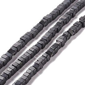 Натуральный черный камень бисер нитей, кубические