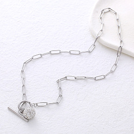 Ожерелья из нержавеющей стали с круглым кулоном в виде шара со стразами и кристаллами для женщин