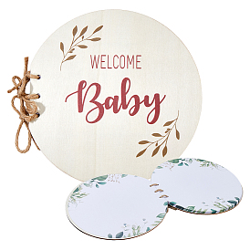 Бумажные блокноты с деревянной обложкой, Блокноты для записи этапов роста ребенка, плоско-круглые