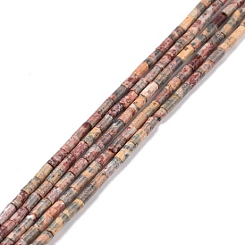 Natur leopardskin runde Perle Stränge, Kolumne
