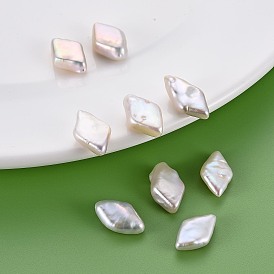 Natural Keshi Pearl Beads, Cultured Freshwater Pearl, No Hole/Undrilled, Rhombus