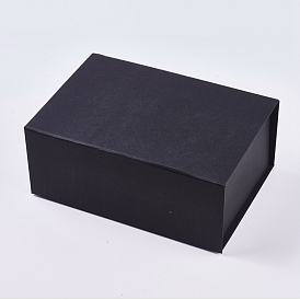 Foldable Paper Jewelry Boxes, with Magnetic, Rectangle