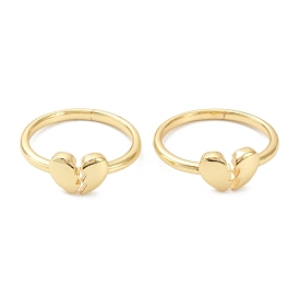 Anillos del manguito de latón, anillos abiertos, corazón roto