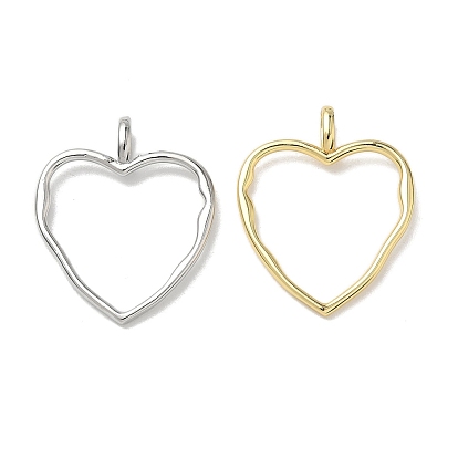 Valentine's Day Brass Pendants, Heart Charms
, Long-Lasting Plated, Lead Free & Cadmium Free
