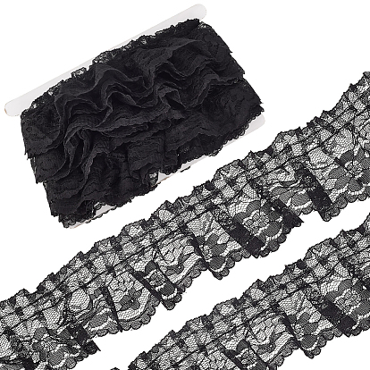 10m полиэстеровая оборка, для кукольной одежды, аксессуары к костюму лолиты, с картонной карточкой