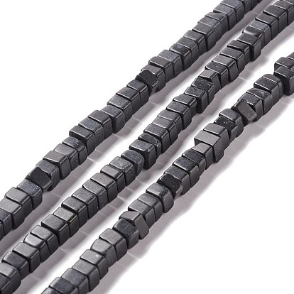 Натуральный черный камень бисер нитей, кубические