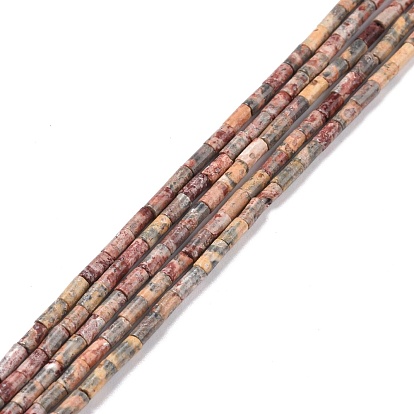 Natur leopardskin runde Perle Stränge, Kolumne