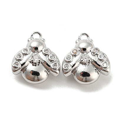 Латунные микро проложить кубического циркония прелести, без кадмия, без никеля и без свинца, жук