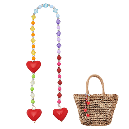 1 Подвески в форме сердца из сплава и акрила для украшения сумок