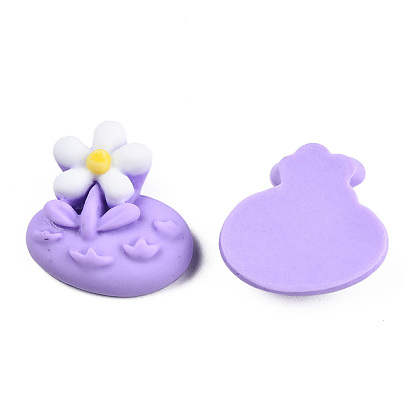 Opaque Resin Cabochons, Flower