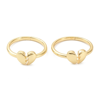 Anillos del manguito de latón, anillos abiertos, corazón roto