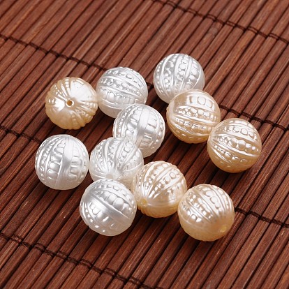 Acrylic Imitation Pearl Beads, Round, 12.5mm, Hole: 0.5mm, about 600pcs/500g