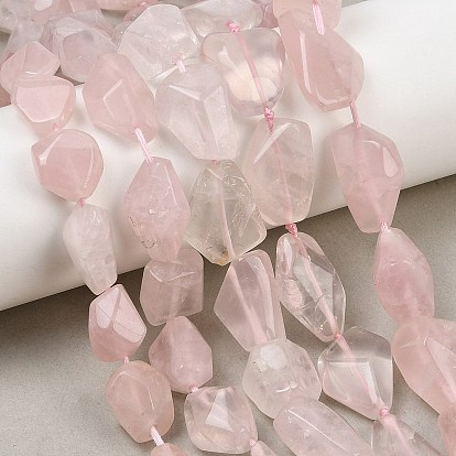 Natural Rose Quartz Beads Strands, Nuggets