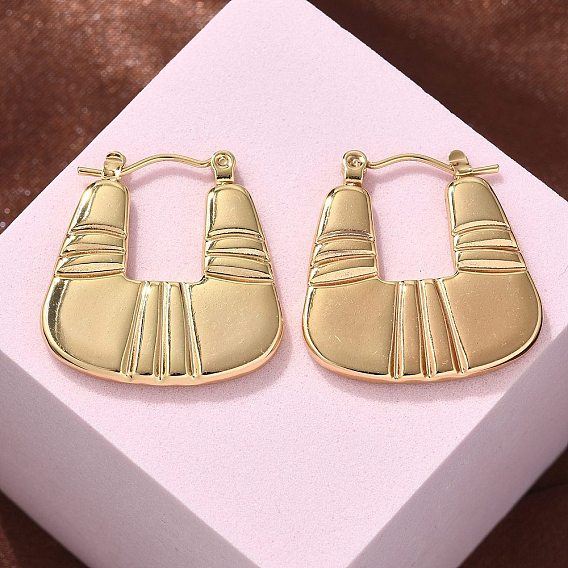 304 серьги из нержавеющей стали для женщин, ионное покрытие (ip), прямоугольные