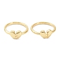 Brass Cuff Rings, Open Rings, Broken Heart