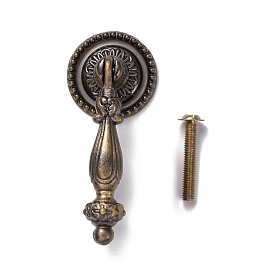 Vintage Metal Drawer Tear Drop Cabinet Door Knobs, Kitchen Drawer Pulls Cabinet Handles, with Iron Screws