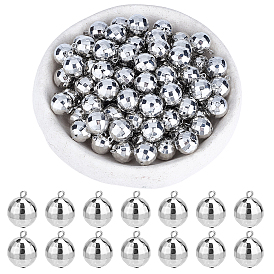 96 кулоны из смолы, шарм диско-шар, граненые, с железной петлей