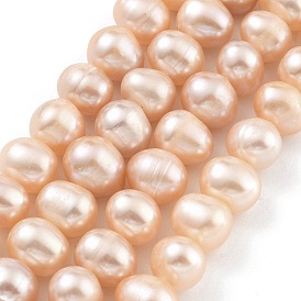 Natural Cultured Freshwater Pearl Beads Strands, Potato