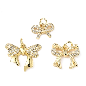 Латунные микро проложить кубического циркония подвески, без кадмия и без свинца, бантом, с целью перехода в кольце