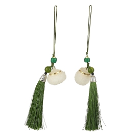 Смола/зеленый сандал лотос благовония шарики подвески украшения, кисточка для украшения автомобиля