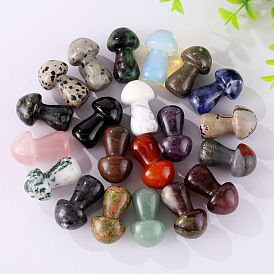 Natural crystal mushroom gemstone crafts agate jade jewelry ornaments natural stone accessories pendant