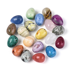 Украшения для яиц из натуральных и синтетических драгоценных камней, фигурка для украшения дома, фен-шуй энергетический камень подарок для домашнего офиса украшение рабочего стола, неокрашенные и окрашенные