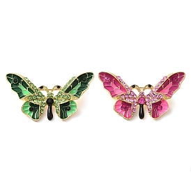 Butterfly Rhinestone Enamel Pins, Alloy Badge for Women