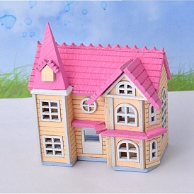 Деревянная вилла, дом, миниатюрные украшения, аксессуары для домашнего кукольного домика с микро-ландшафтом