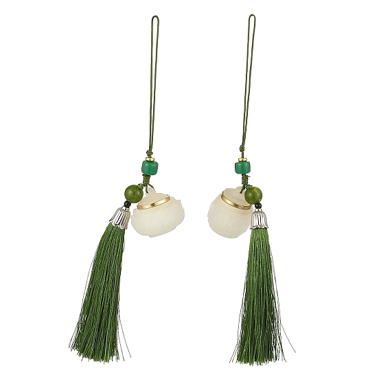 Смола/зеленый сандал лотос благовония шарики подвески украшения, кисточка для украшения автомобиля